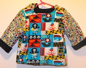 Hooded fleece and flannel jacket, size 2t