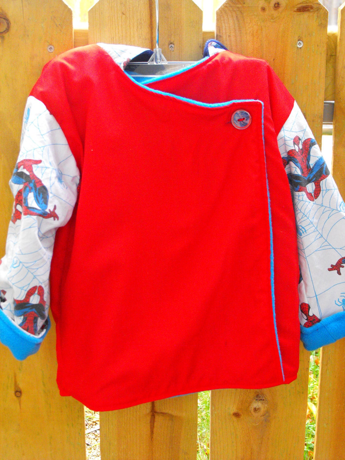 Hooded fleece and cotton jacket