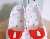 PDF Sewing Pattern - Winterwonderland Flannel Slippers child Size 7 - 12