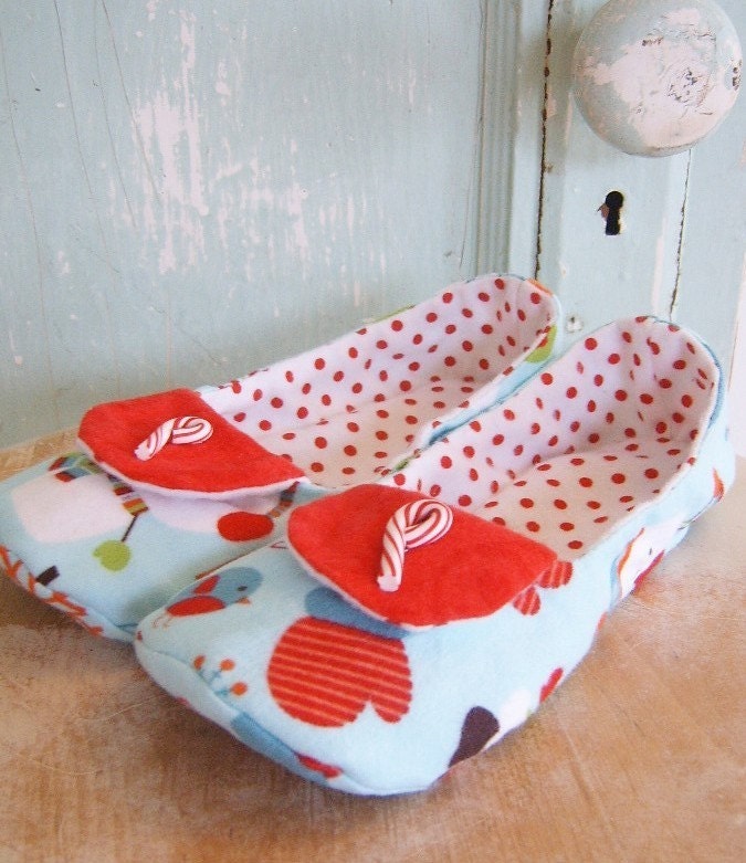 Winter Wonderland Flannel Slippers PatternSize 13 - 4
