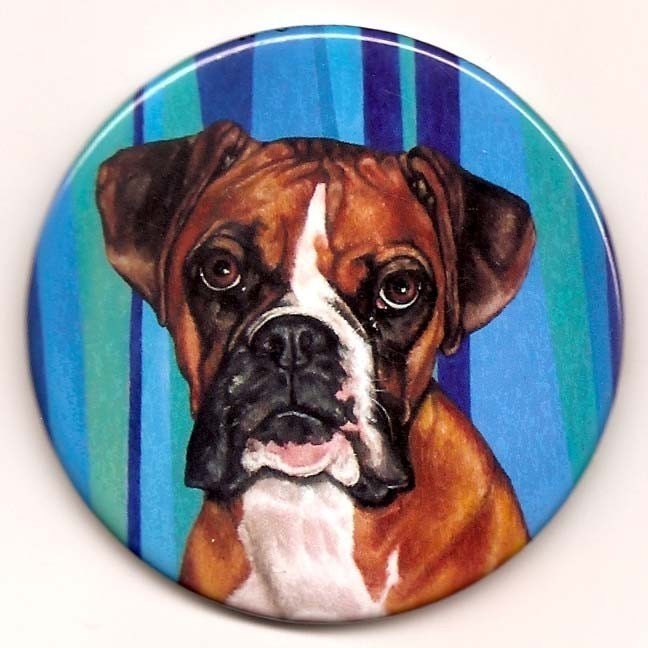 3 Inches Boxer Dog Pocket Mirror