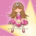 Children art print room decor, girls room wall art , children wall hanging , nursery art print, pink, princess room art , kids wall art