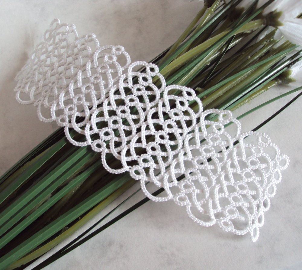 Wedding Lace Cuff - Rhiannon In Tatting - Small