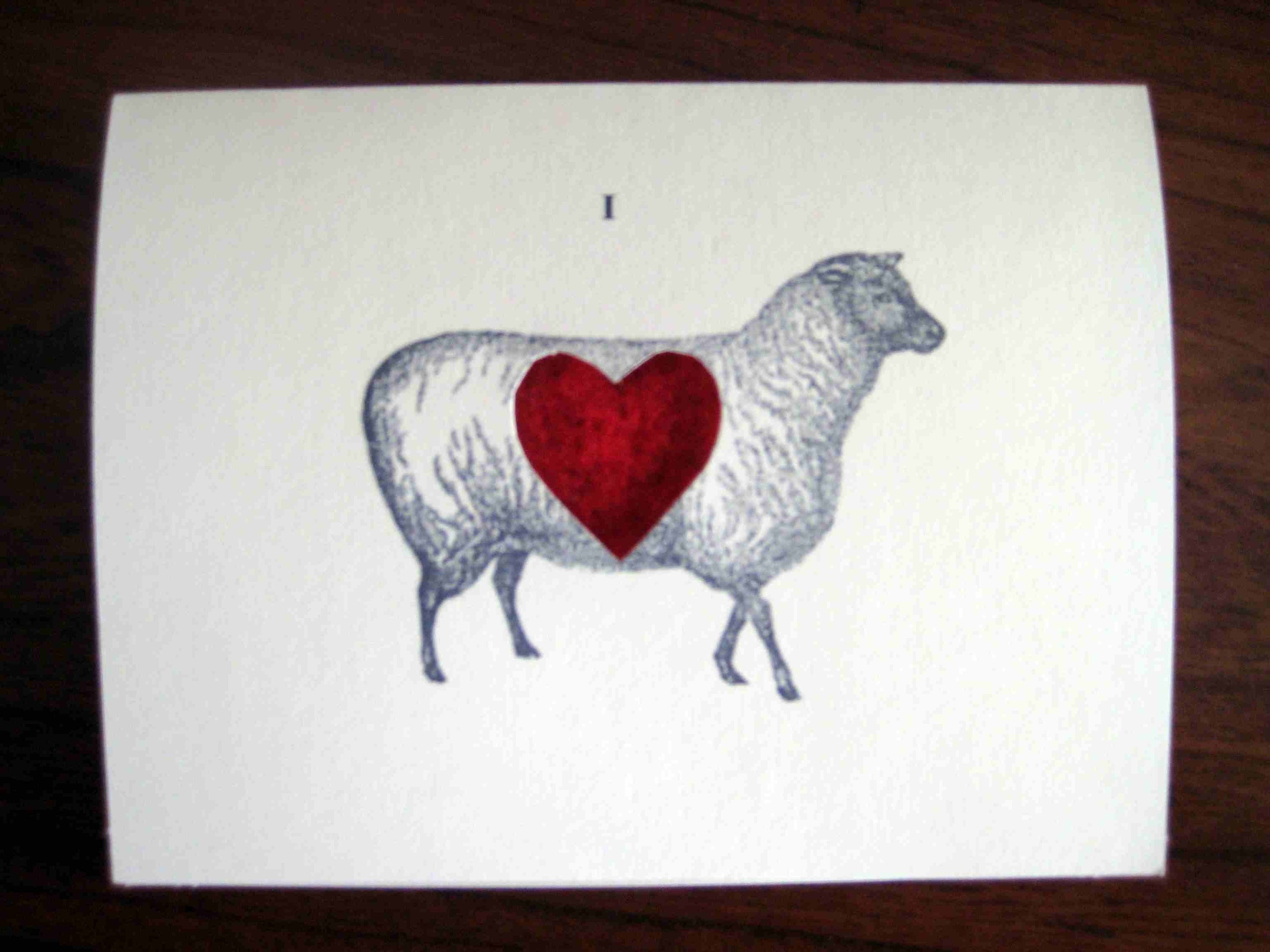 I LOVE EWE Sheepy Valentine Card