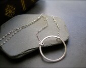 Medium Eternity Circle  Pendant in Silver
