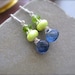 Gemstone Candy Earrings with Kyanite,peridot and green turquoise