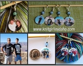 Personalized KNITTING Stitch Markers Charms (Set of FOUR)