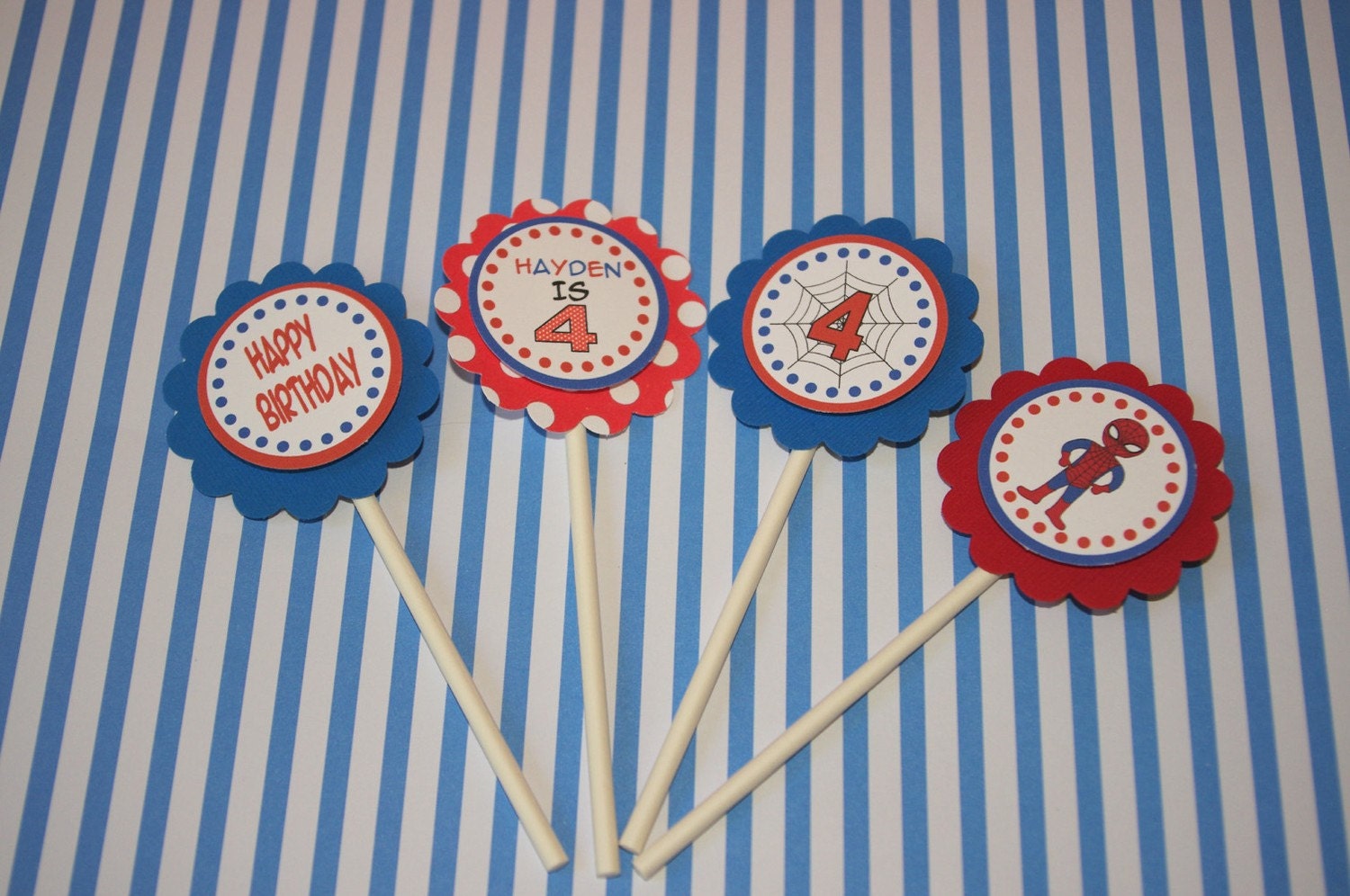 Spiderman Party Circles Cupcake Toppers - PRINTABLE - By A Blissful Nest Il_570xn