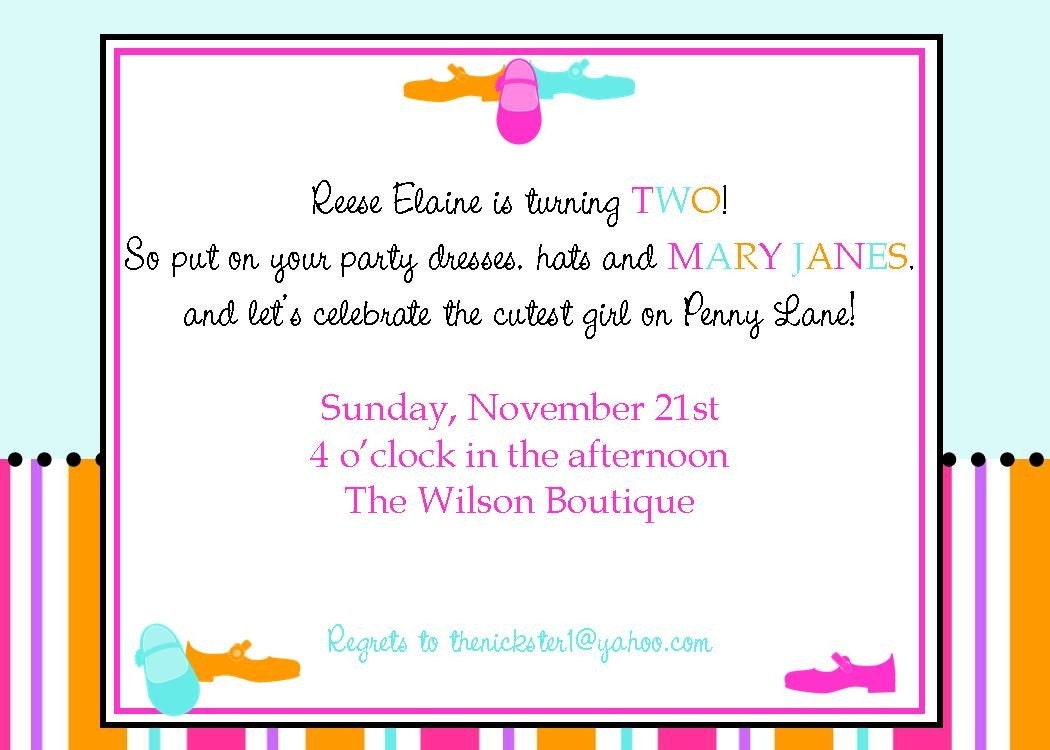 MARY JANE SHOE Party Printable Invitation- A Blissful Nest Il_570xn