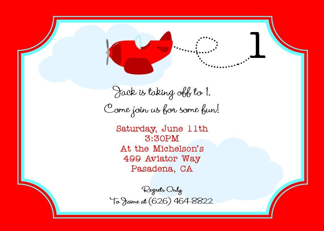 Vintage Airplane Birthday Invitation - PRINTABLE - By A Blissful Nest Il_570xn