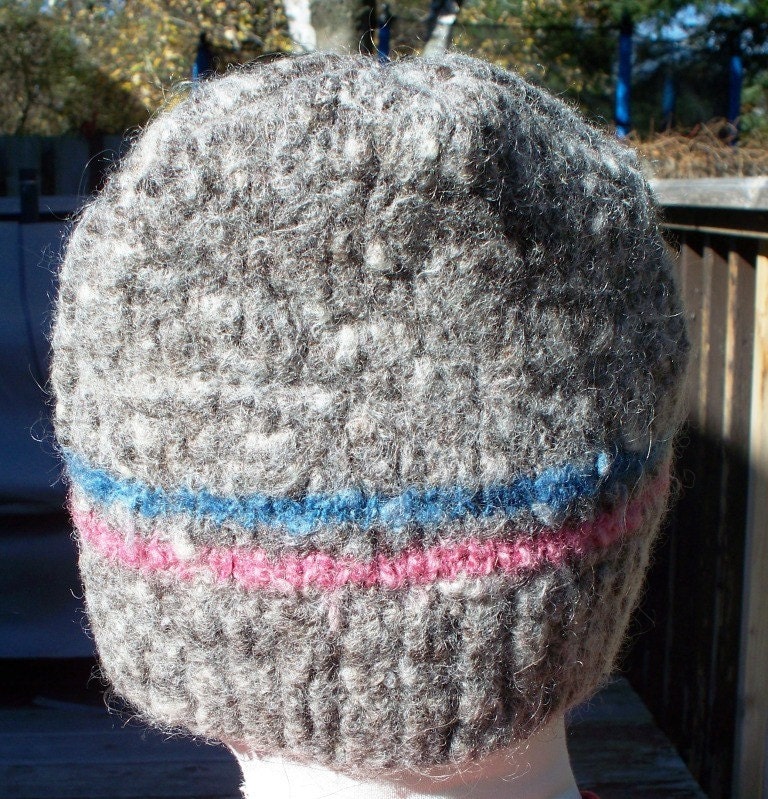 striped grey toque 6 to 18 months