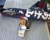 asian print pacifier tether