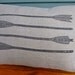 pillow cushion linen arrows archery block print (graphite on toast)