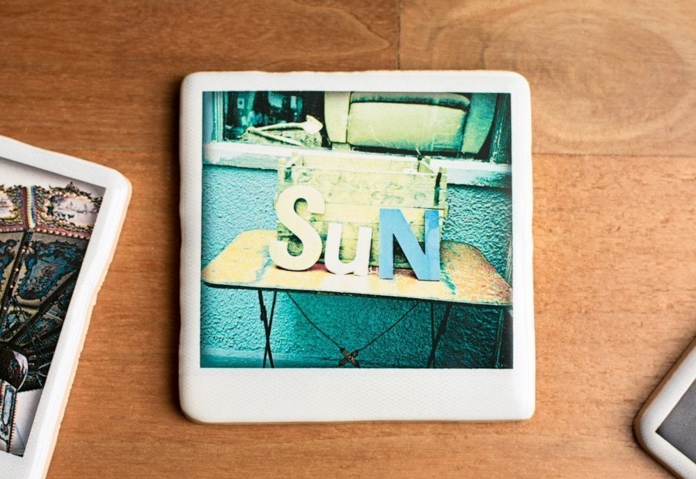 Polaroid Ceramic Coaster - SUN