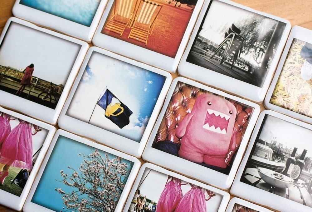 Polaroid Ceramic Coaster - Pink Fairies