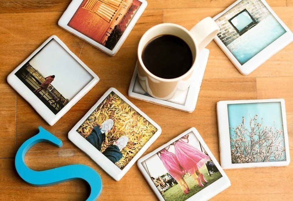 Polaroid Ceramic Coaster - Stacked up chairs