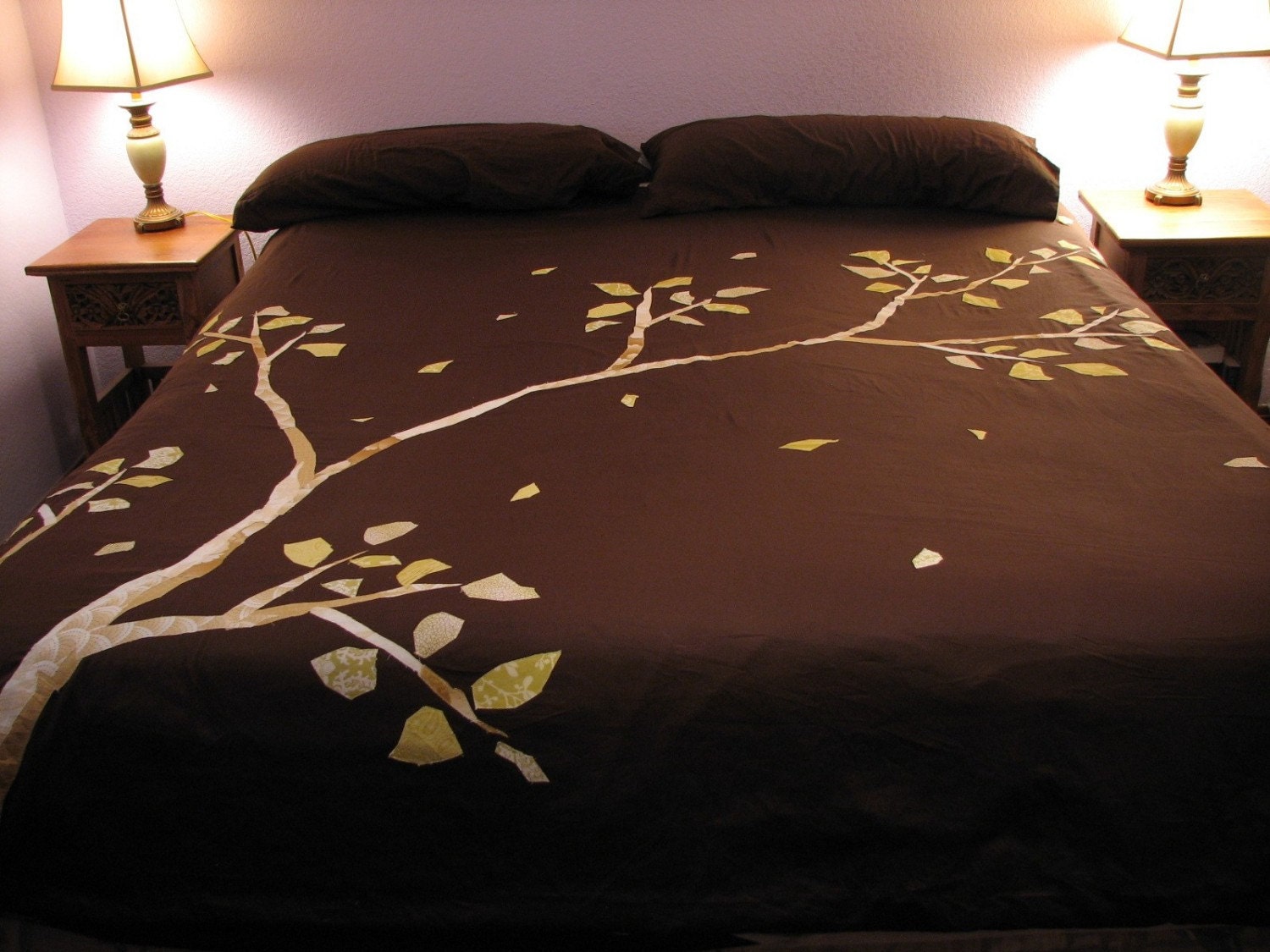 Organic Cotton Duvet Cover Tree Branch Queen Size