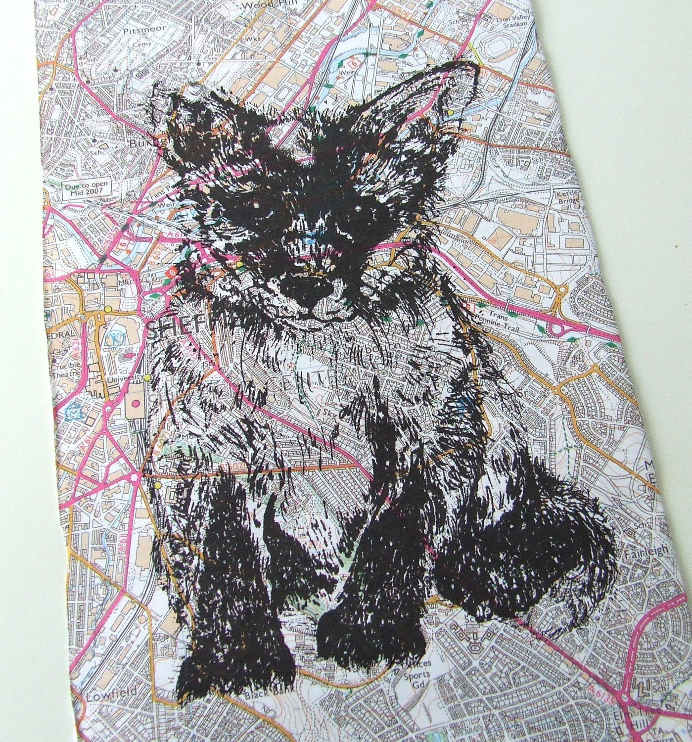 Sale Fox Gocco Print City Fox Map Gocco Print