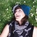 slouchy snap hat in teal
