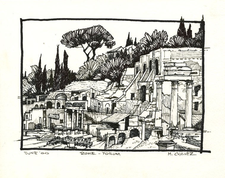 Rome, the Forum 8.5 x 11 print