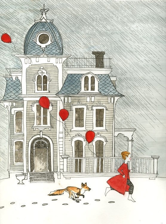 The Bleak House ORIGINAL watercolor 14" x 17"