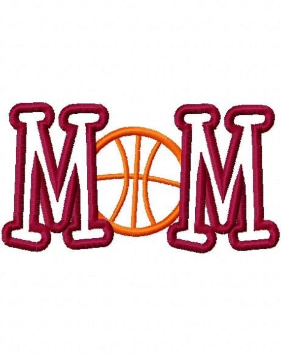 Basketball Mom Embroidery Machine Applique Design 2438 INSTANT DOWNLOAD