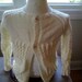 Hand knit girls light cream cardigan/Size 7/Custom orders welcome