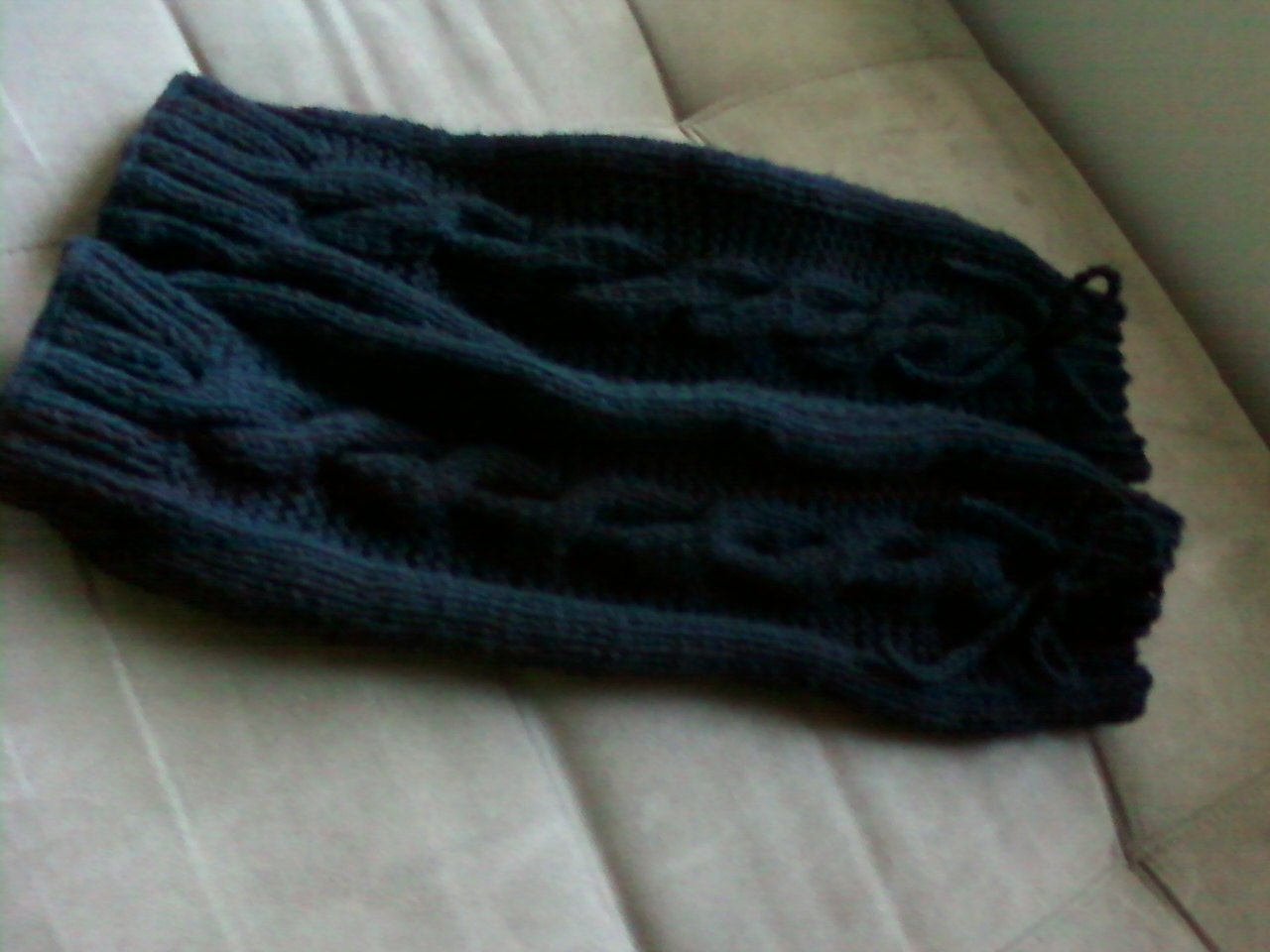 Women legs warmer in black cable stitch/hand knit/Ready to Ship