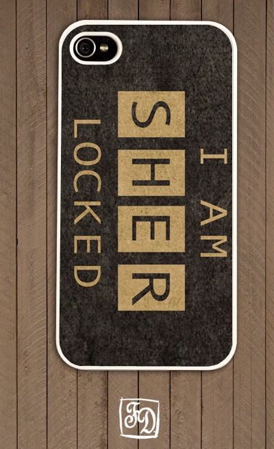 Iphone 4 / 4s hard or rubber case SHERLOCK Holmes , SHERlocked