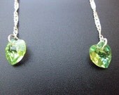 Light Olivine Swarovski Earrings