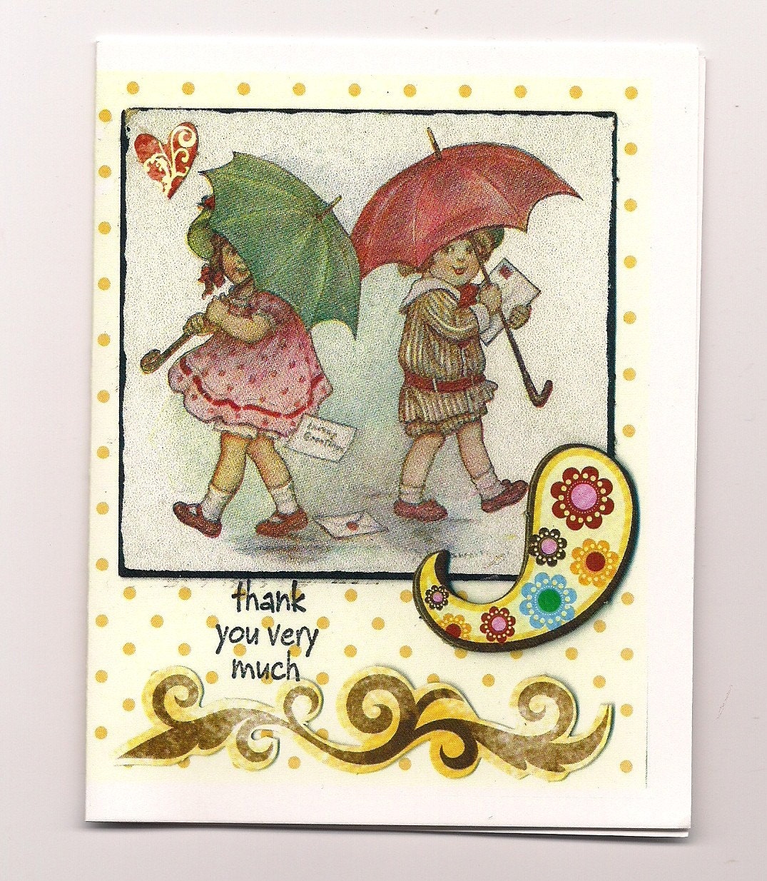 Thank you handmade greeting card