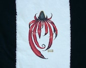 Echinacea- Organic Cotton Fabric Patch Embellishment