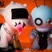 Silviacat - Kidrobot handpainted Mini Raffy and a Mini Munny Sadoman and Sadofido