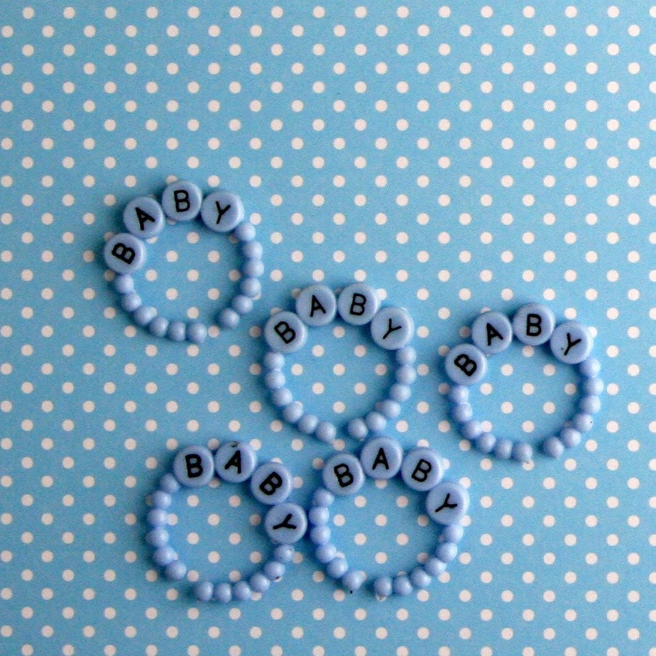 Blue Baby Bracelet Cupcake Toppers (12) Il_170x135