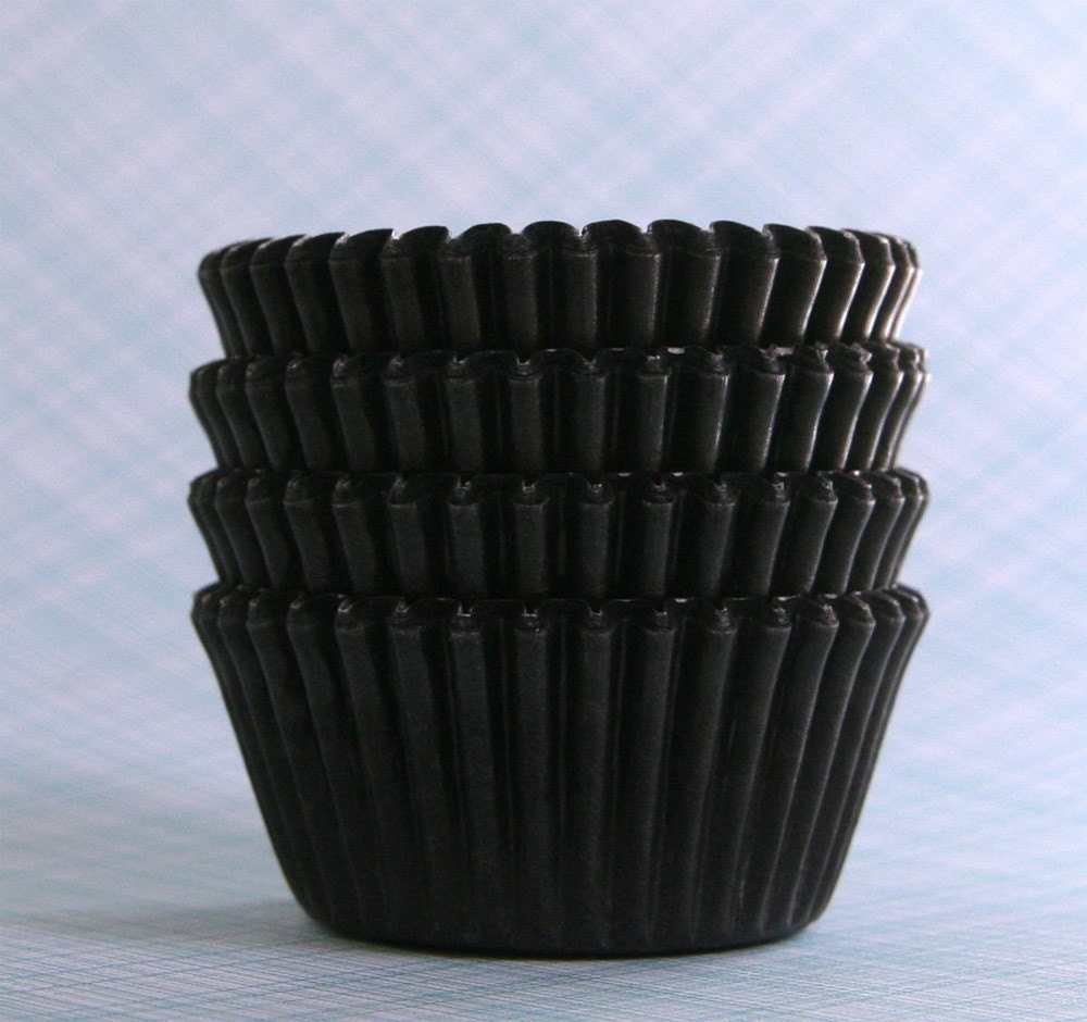 MINI Black Cupcake Liners (60)