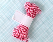 Pink Sorbet Baker's Twine (15 yards) - Pink and White Bakers Twine