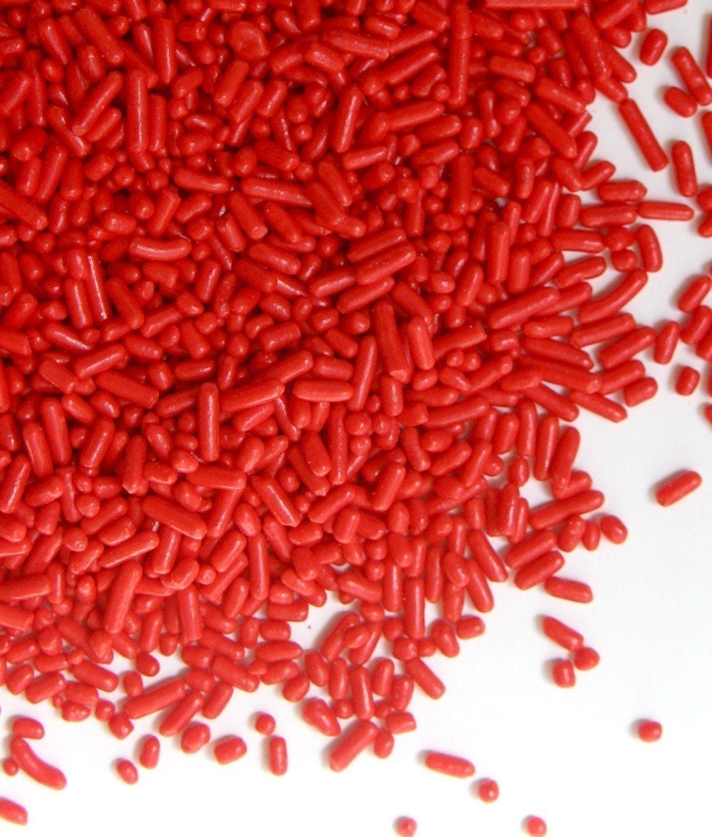 Red Sprinkles for Decorating Cupcakes and Cookies (4 ounces) Il_570xn