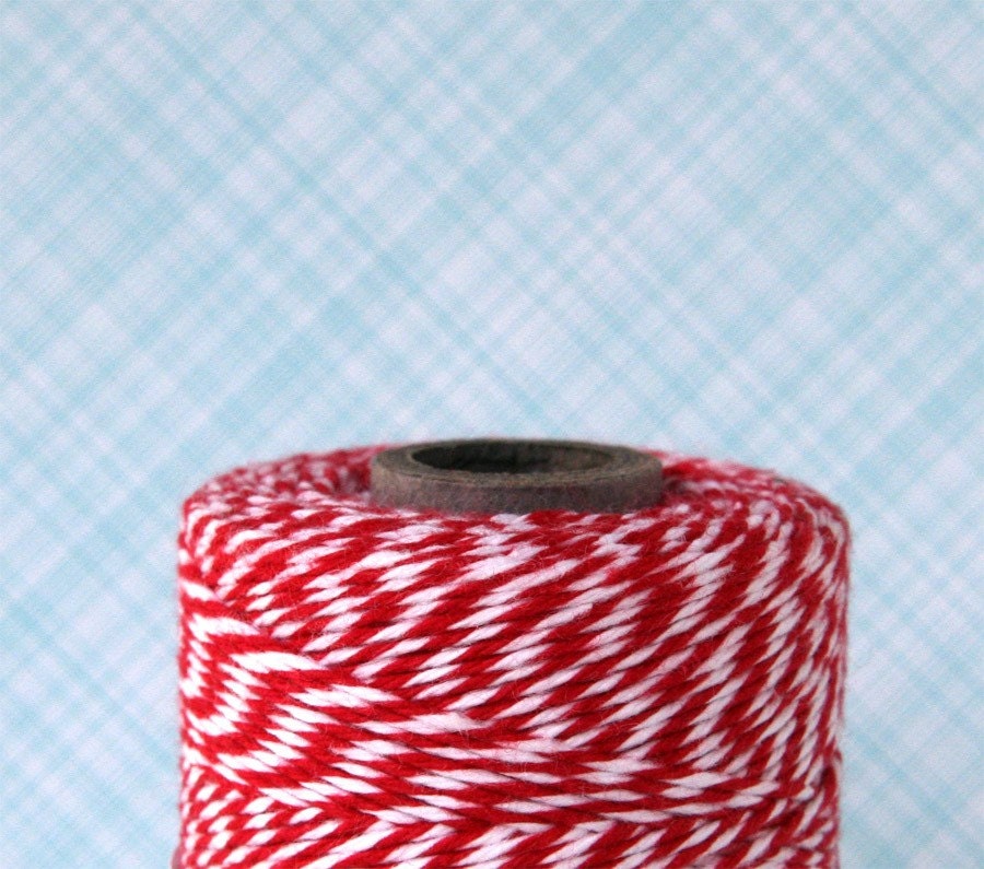 Maraschino Red Baker's Twine (240 yards) - Red and White Bakers Twine Il_570xn