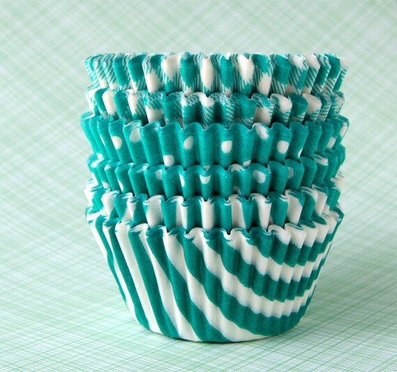 Green Mix Cupcake Liners - set 2 (60) Il_570xn