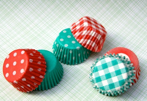 MINI Christmas Mix Cupcake Liners (90) Il_570xn