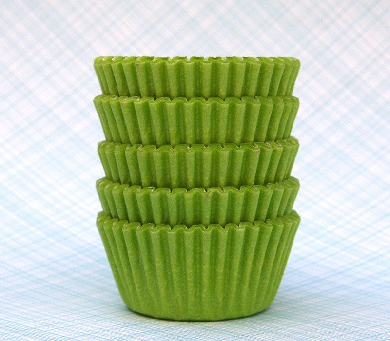 MINI Lime Green Cupcake Liners (60) Il_570xn