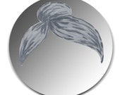 SALE - Hand painted mirror - Grandma's Bun