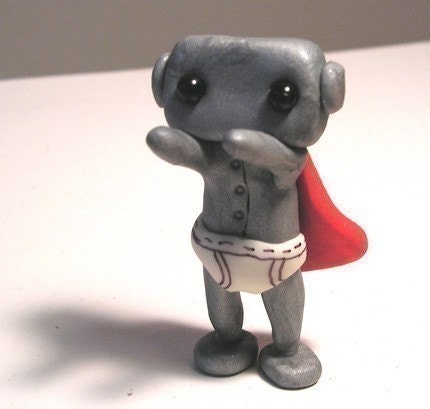 Super Hero Robot w/ Glow n The Dark Underpants