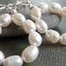 Freshwater Pearl and Sterling Silver Hoop Dangles - Treasury Featured Item