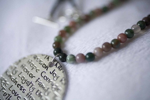 Word of Kindness Fancy Jasper Inspirational Necklace