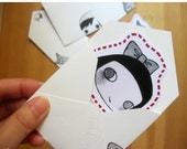 4 designs Cards and Envelopes -  printable PDF 300dpi file - DIY - red
