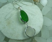 Sea Glass Drop pendant, sea glass necklace, genuine sea glass, sea glass jewelry, beach wedding