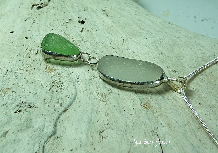 Sea Glass Drop pendant, sea glass pendant, necklace, genuine sea glass, sea glass jewelry, beach wedding