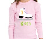 Ice Skate Birthday Shirt Personalized Long Sleeve Il_170x135