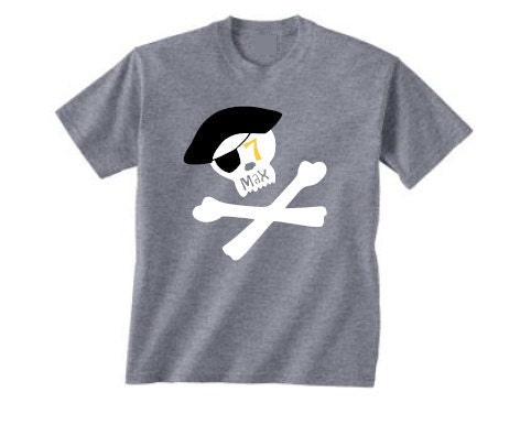 Skull and Crossbones Pirate Birthday Shirt Il_570xn